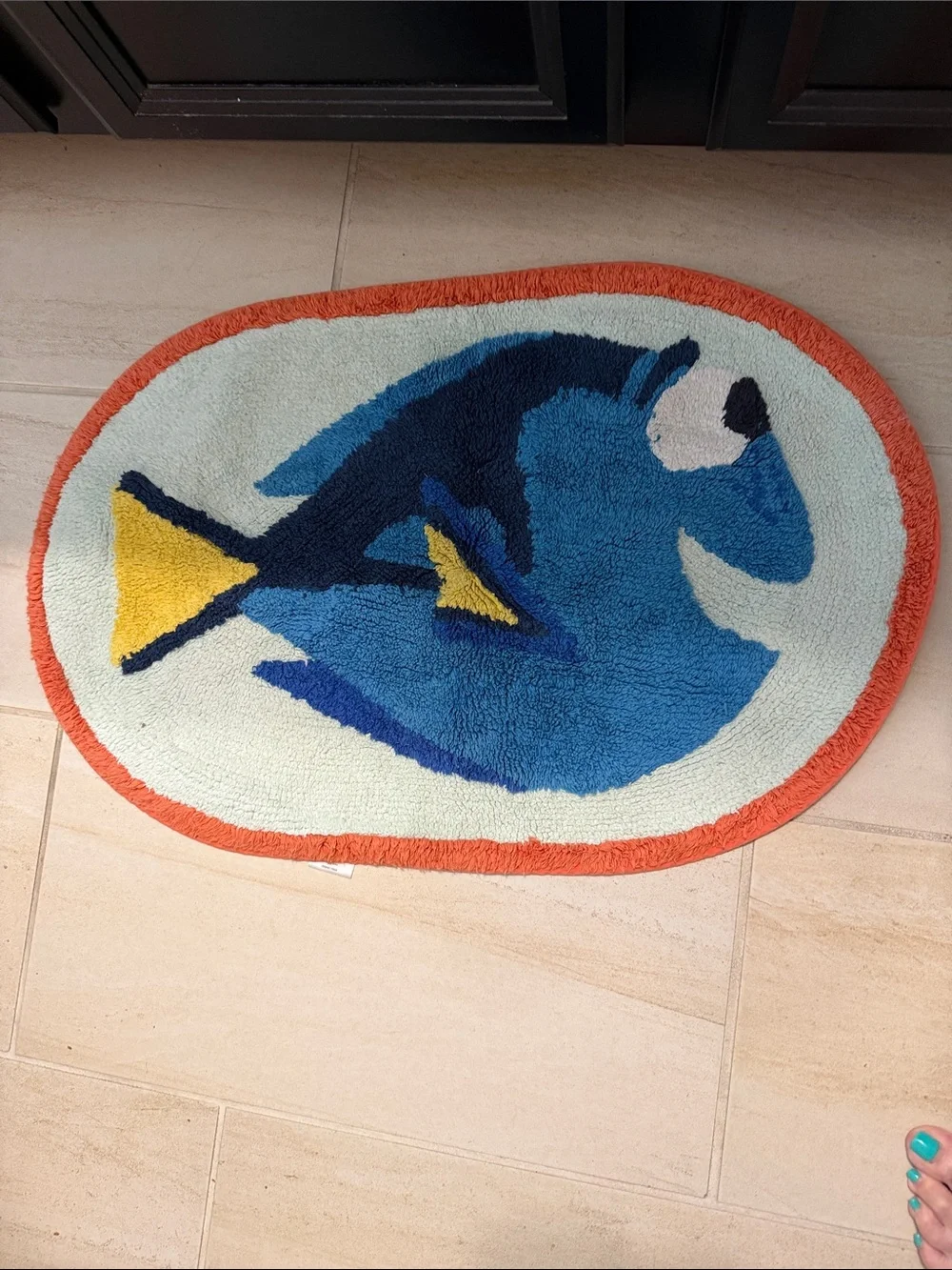 Disney Dory’sTropical Fish Bath Rug - Pet Fish Themed Accent Mat 30 by 19 Apx